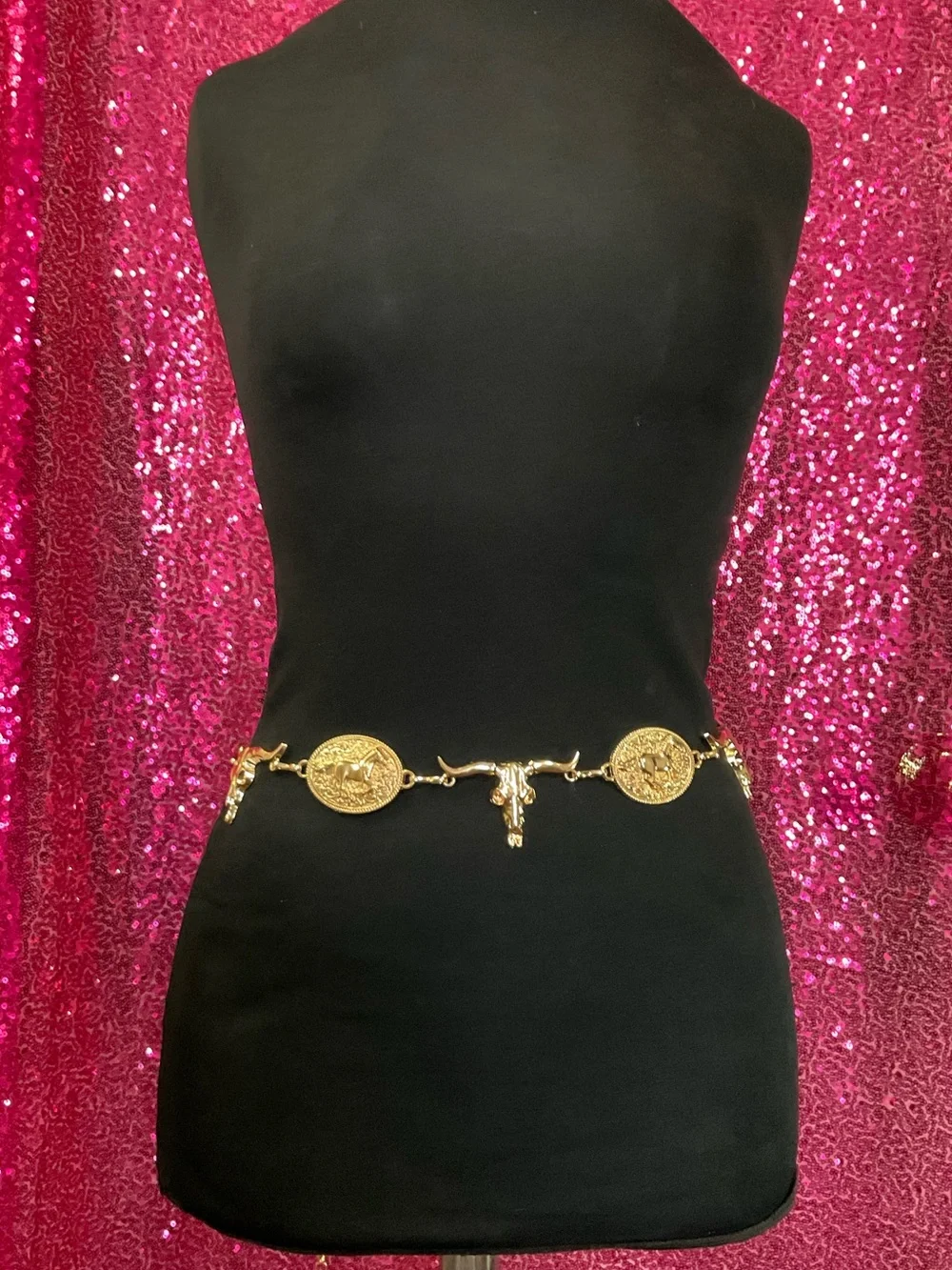 Gold Medallion Chain Waist Belt - Women Accessories